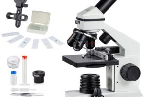 Microscopio Biológico Educativo MAXLAPTER con Ampliación de hasta 1000x